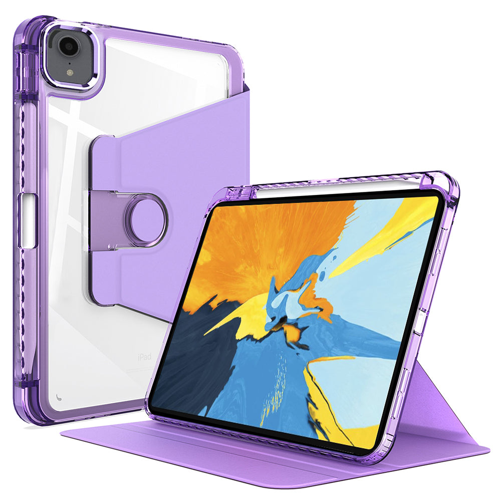 Husa de protectie pentru tableta Techsuit Crystal Vision compatibila cu iPhone iPad Pro 11 (2021), Policarbonat TPU, mov