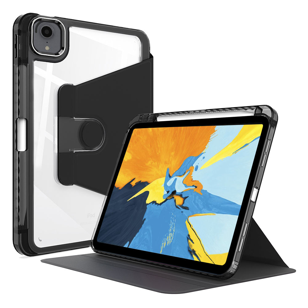 Husa de protectie pentru tableta Techsuit Crystal Vision compatibila cu iPhone iPad Pro 11 (2018), Policarbonat TPU, negru