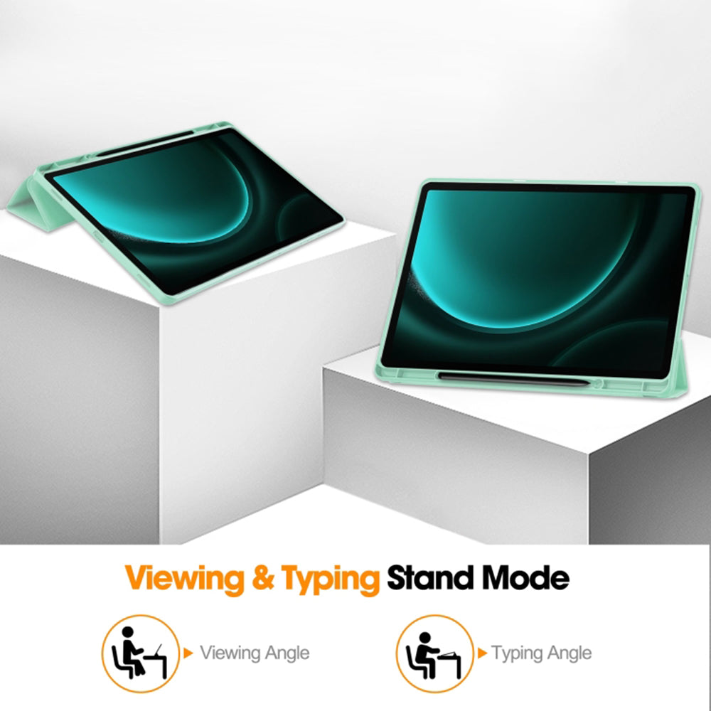 Husa de protectie pentru tableta Techsuit Flex Trifold compatibila cu Samsung Galaxy Tab S10 Plus, gri, TPU