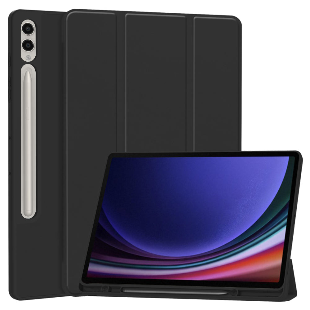 Husa de protectie pentru tableta Techsuit Flex Trifold compatibila cu Samsung Galaxy Tab S9 Plus, negru, TPU