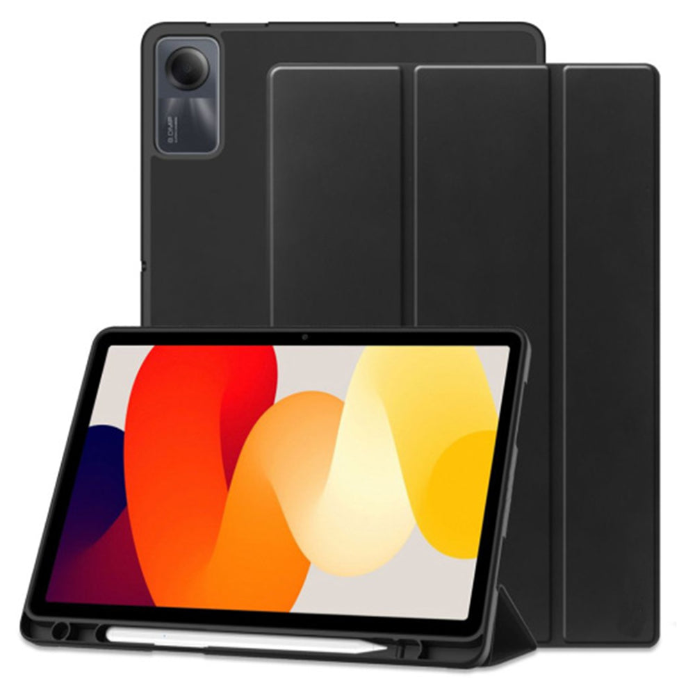 Husa de protectie pentru tableta Techsuit Flex Trifold compatibila cu Xiaomi Redmi Pad SE 11, negru, TPU