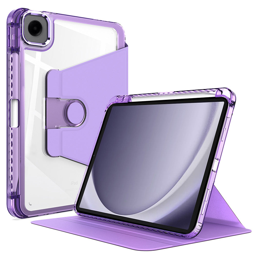 Husa de protectie pentru tableta Techsuit Crystal Vision compatibila cu Samsung Galaxy Tab A9 Plus, Policarbonat TPU, mov