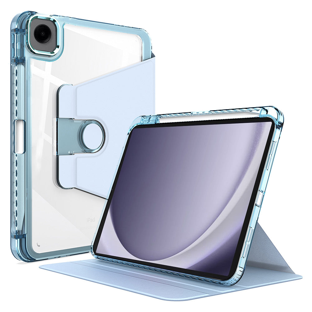 Husa de protectie pentru tableta Techsuit Crystal Vision compatibila cu Samsung Galaxy Tab A9, Policarbonat TPU, bleu