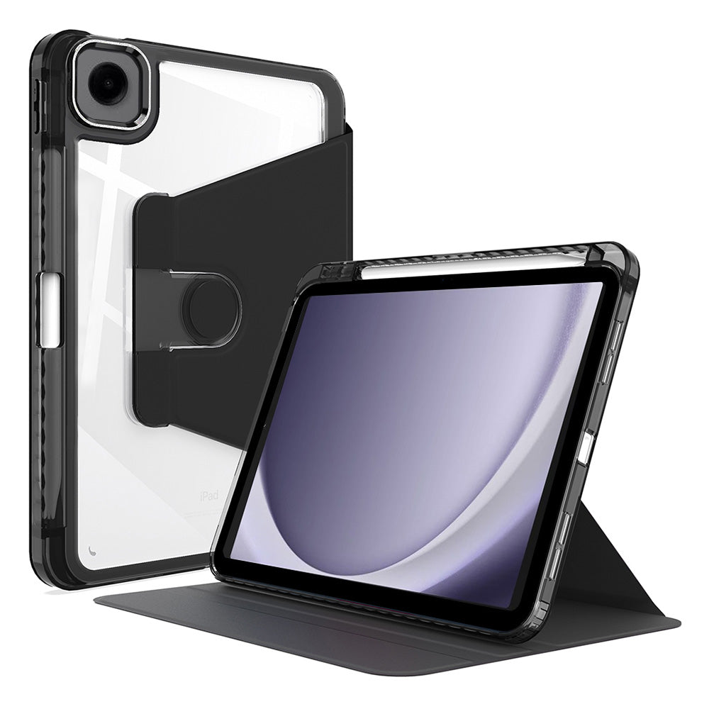 Husa de protectie pentru tableta Techsuit Crystal Vision compatibila cu Samsung Galaxy Tab A9, Policarbonat TPU, negru