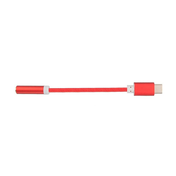 Adaptor Audio Metal Tip C - Jack 3.5mm (Rosu)