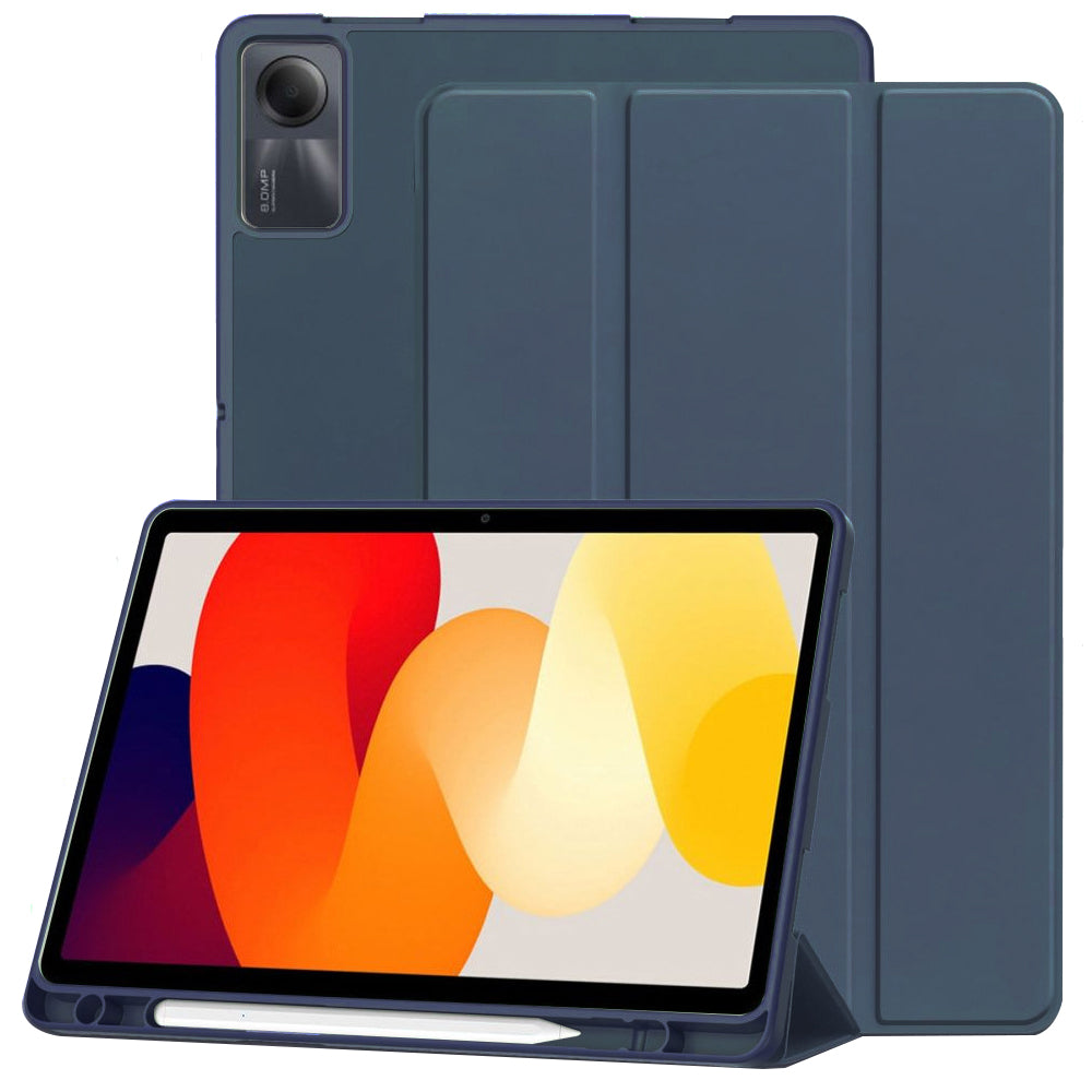 Husa de protectie pentru tableta Techsuit Flex Trifold compatibila cu Xiaomi Redmi Pad SE 11, bleumarin, TPU