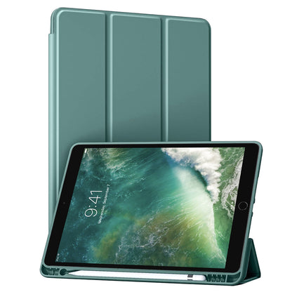 Husa de protectie pentru tableta Techsuit Flex Trifold compatibila cu Apple iPad Air 10.5 2019, verde inchis, TPU