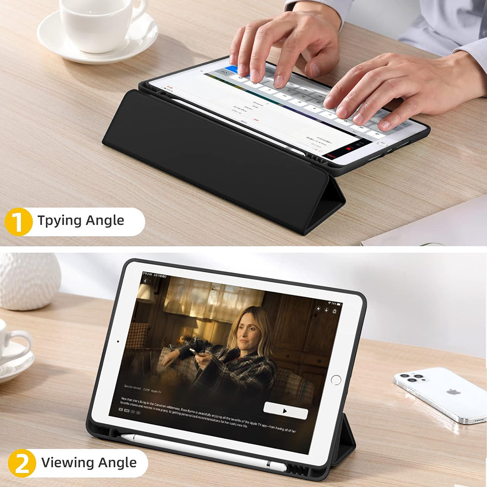 Husa de protectie pentru tableta Techsuit Flex Trifold compatibila cu Apple iPad Air 10.5 2017, mov, TPU