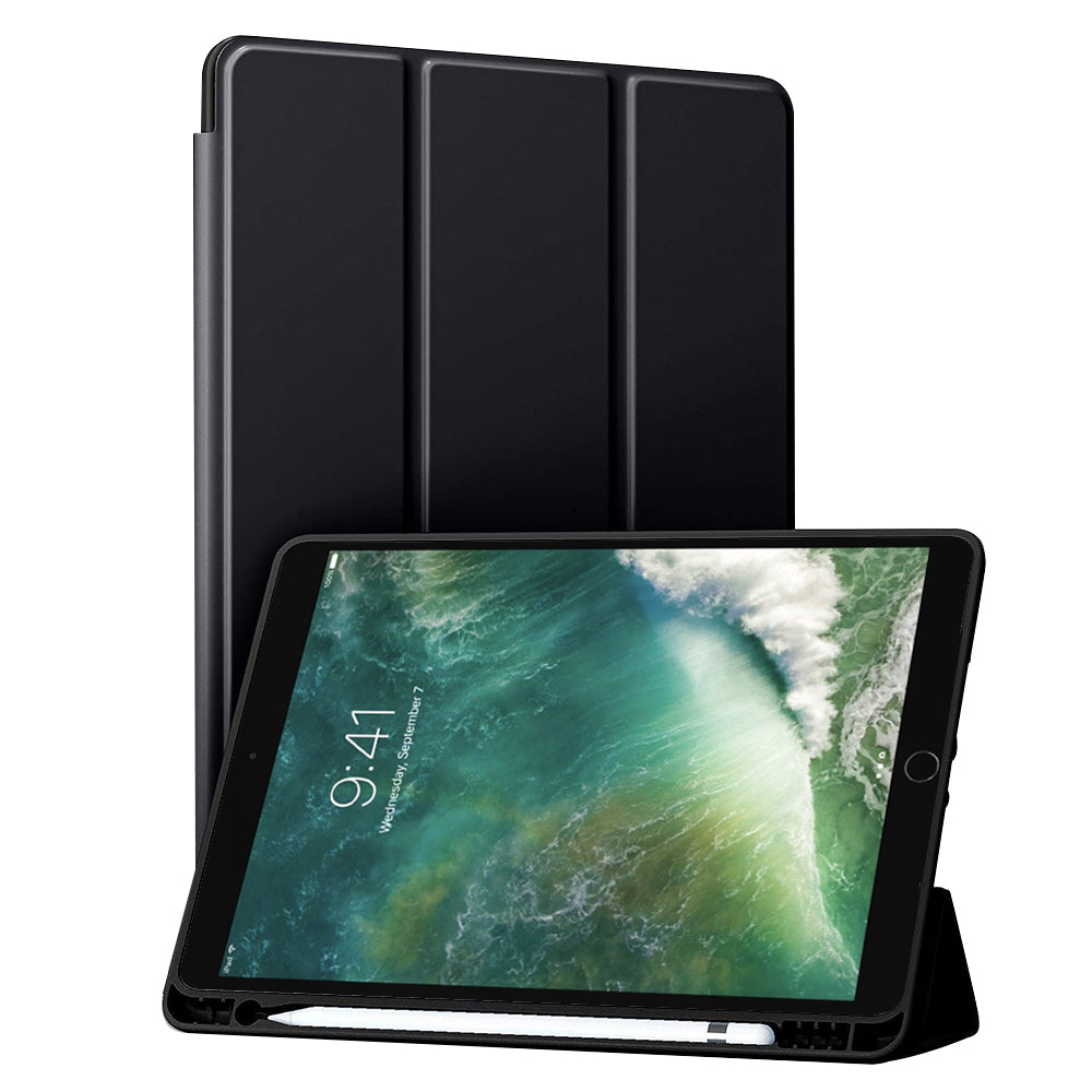 Husa de protectie pentru tableta Techsuit Flex Trifold compatibila cu Apple iPad Air 10.5 2019, negru, TPU