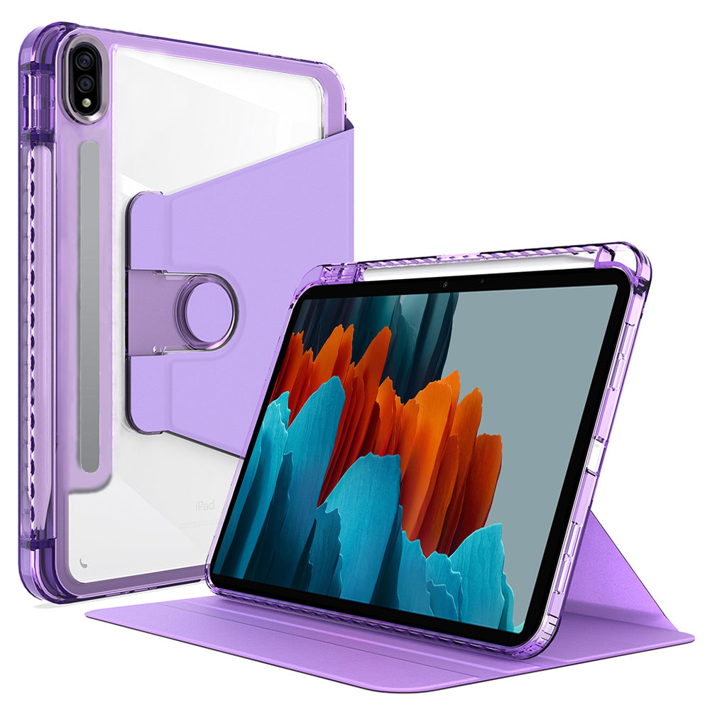 Husa de protectie pentru tableta Techsuit Crystal Vision compatibila cu Samsung Galaxy Tab S8, Policarbonat TPU, mov
