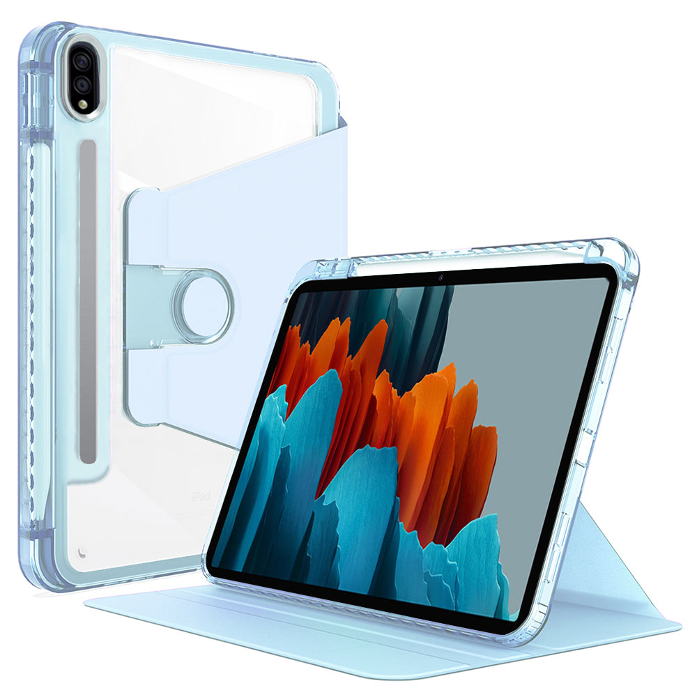 Husa de protectie pentru tableta Techsuit Crystal Vision compatibila cu Samsung Galaxy Tab S7, Policarbonat TPU, bleu