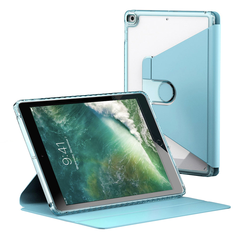 Husa de protectie pentru tableta Techsuit Crystal Vision compatibila cu iPhone iPad 9.7 (2018), Policarbonat TPU, bleu