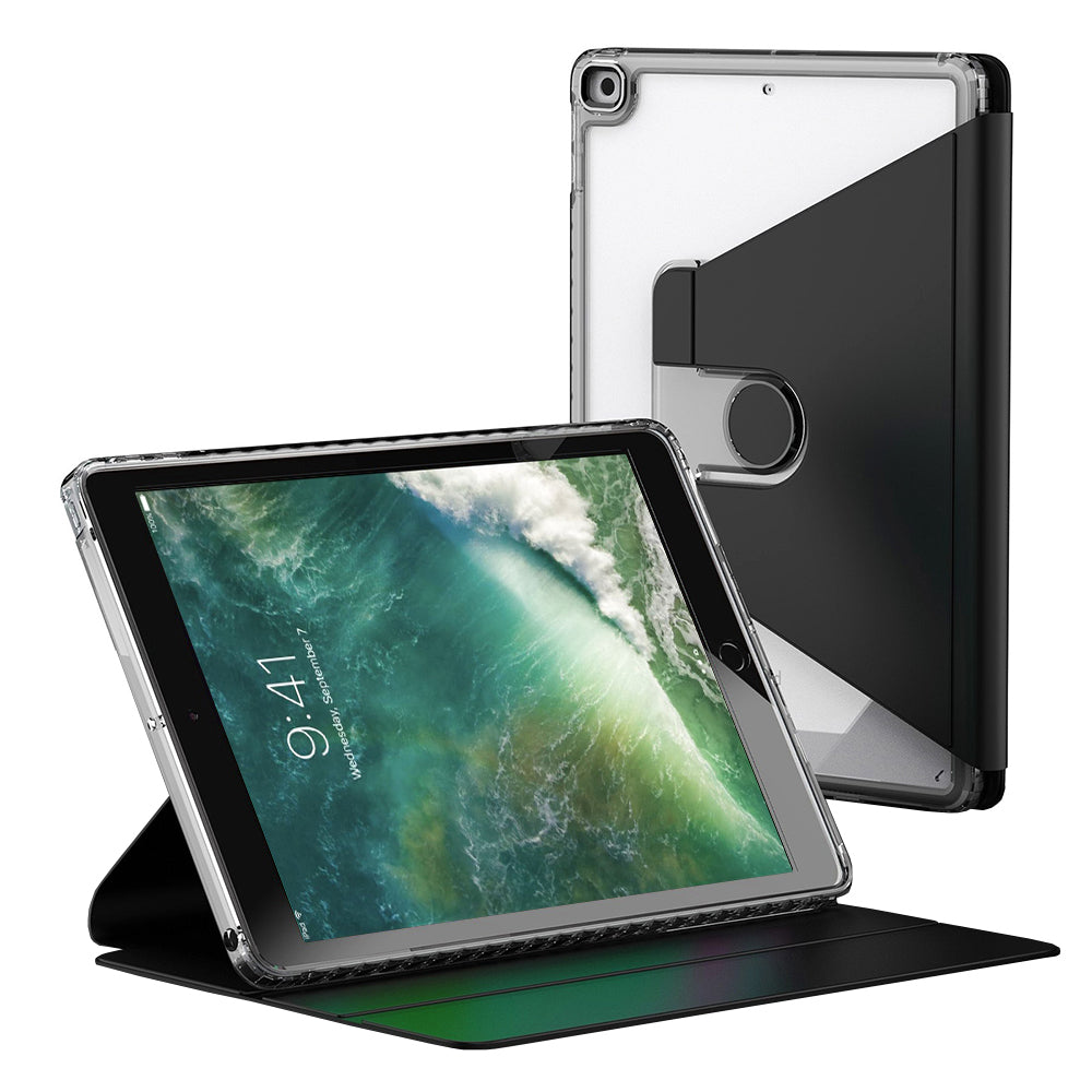 Husa de protectie pentru tableta Techsuit Crystal Vision compatibila cu iPhone iPad 9.7 (2017), Policarbonat TPU, negru