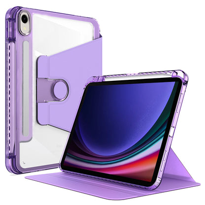 Husa de protectie pentru tableta Techsuit Crystal Vision compatibila cu Samsung Galaxy Tab S9 FE, Policarbonat TPU, mov