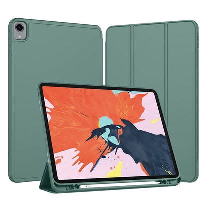 Husa de protectie pentru tableta Techsuit Flex Trifold compatibila cu Apple iPad Pro 12.9 (2018), verde inchis, TPU