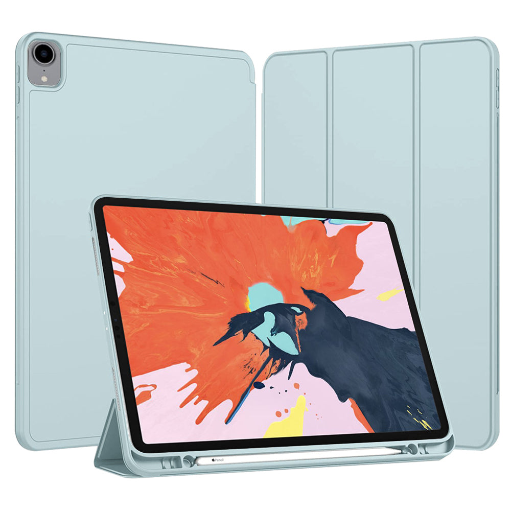 Husa de protectie pentru tableta Techsuit Flex Trifold compatibila cu Apple iPad Pro 12.9 (2020), bleu, TPU