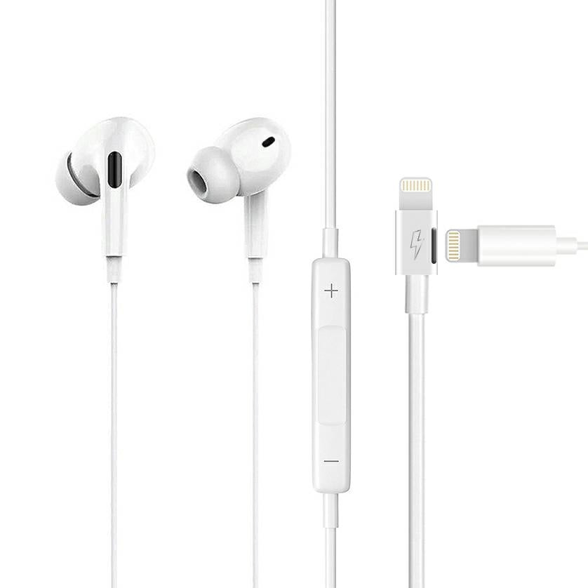 Casti Stereo cu Mufa Lightning (Alb) JH-015