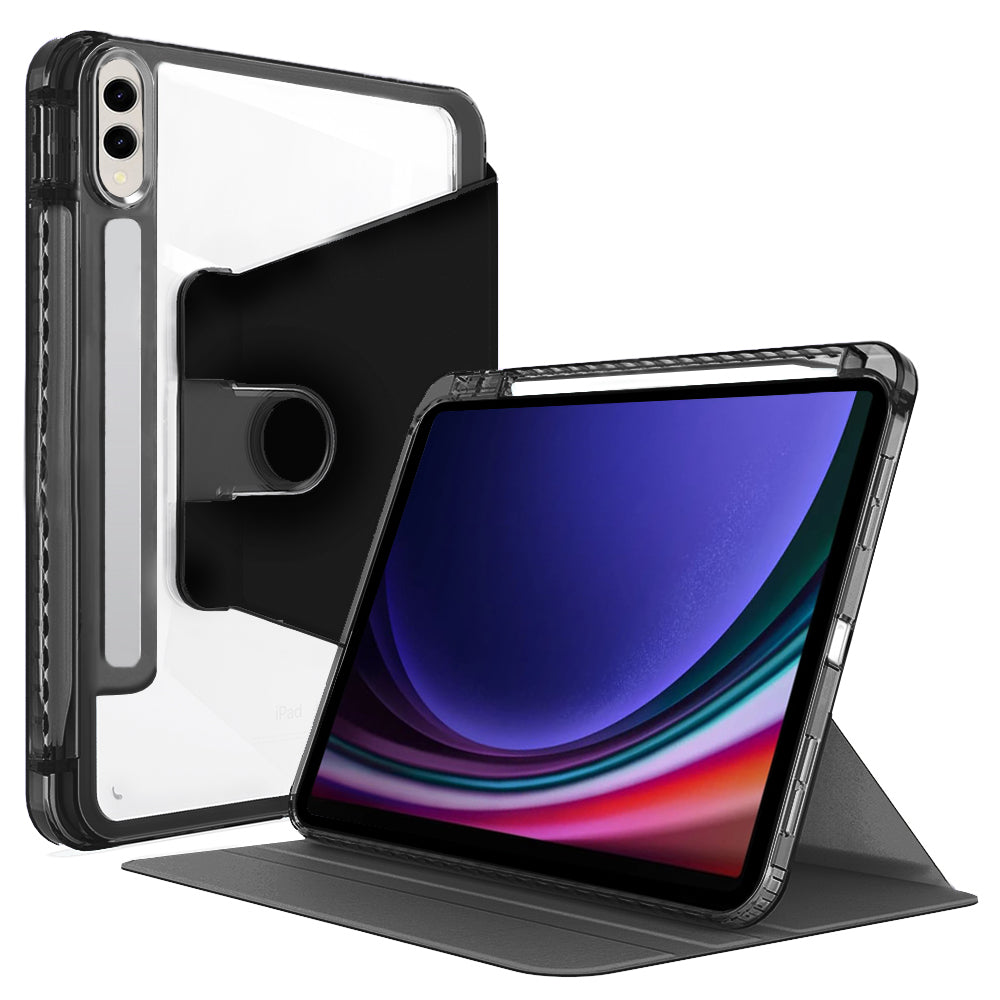 Husa de protectie pentru tableta Techsuit Crystal Vision compatibila cu Samsung Galaxy Tab S10 Plus, Policarbonat TPU, negru