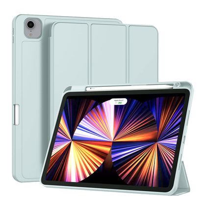Husa de protectie pentru tableta Techsuit Flex Trifold compatibila cu Apple iPad Pro 11 (2021), bleu, TPU
