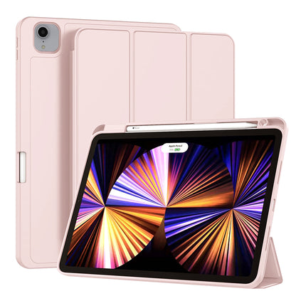 Husa de protectie pentru tableta Techsuit Flex Trifold compatibila cu Apple iPad Pro 11 (2021), roz, TPU