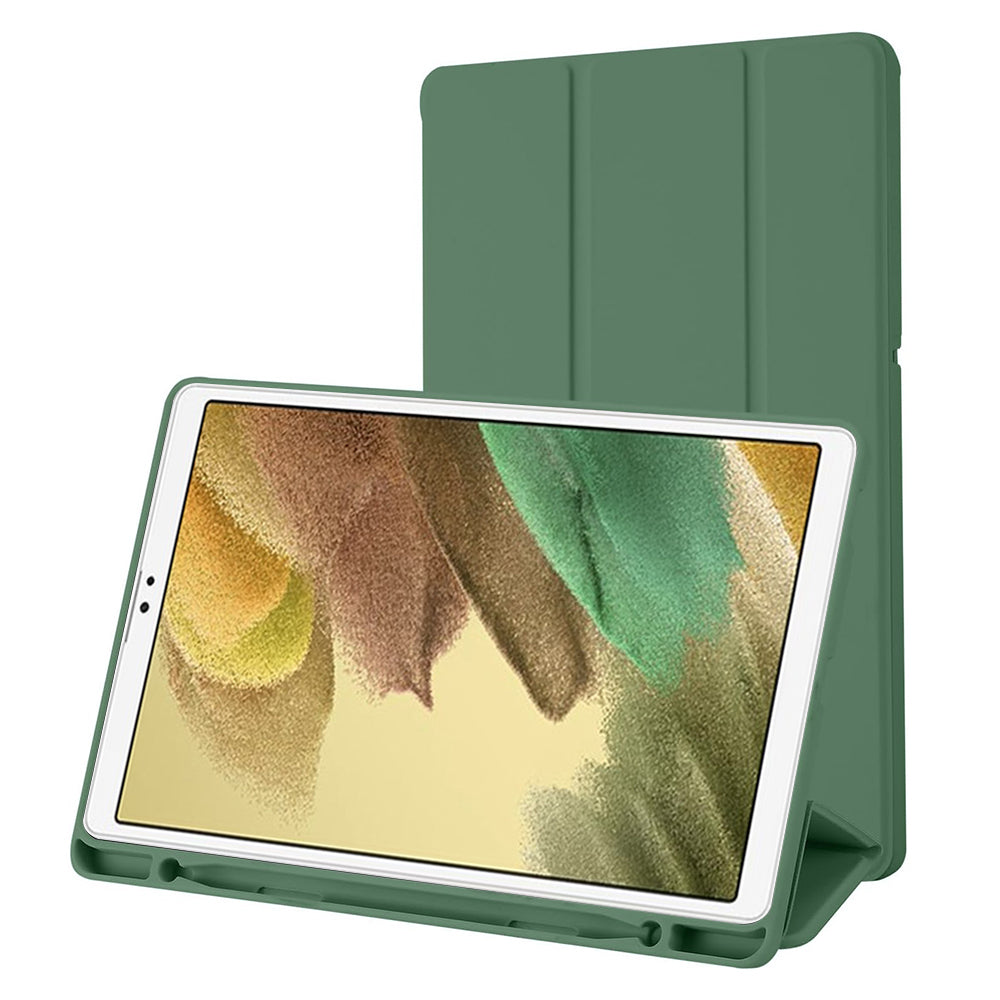 Husa de protectie pentru tableta Techsuit Flex Trifold compatibila cu Samsung Galaxy Tab A7 Lite, verde inchis, TPU