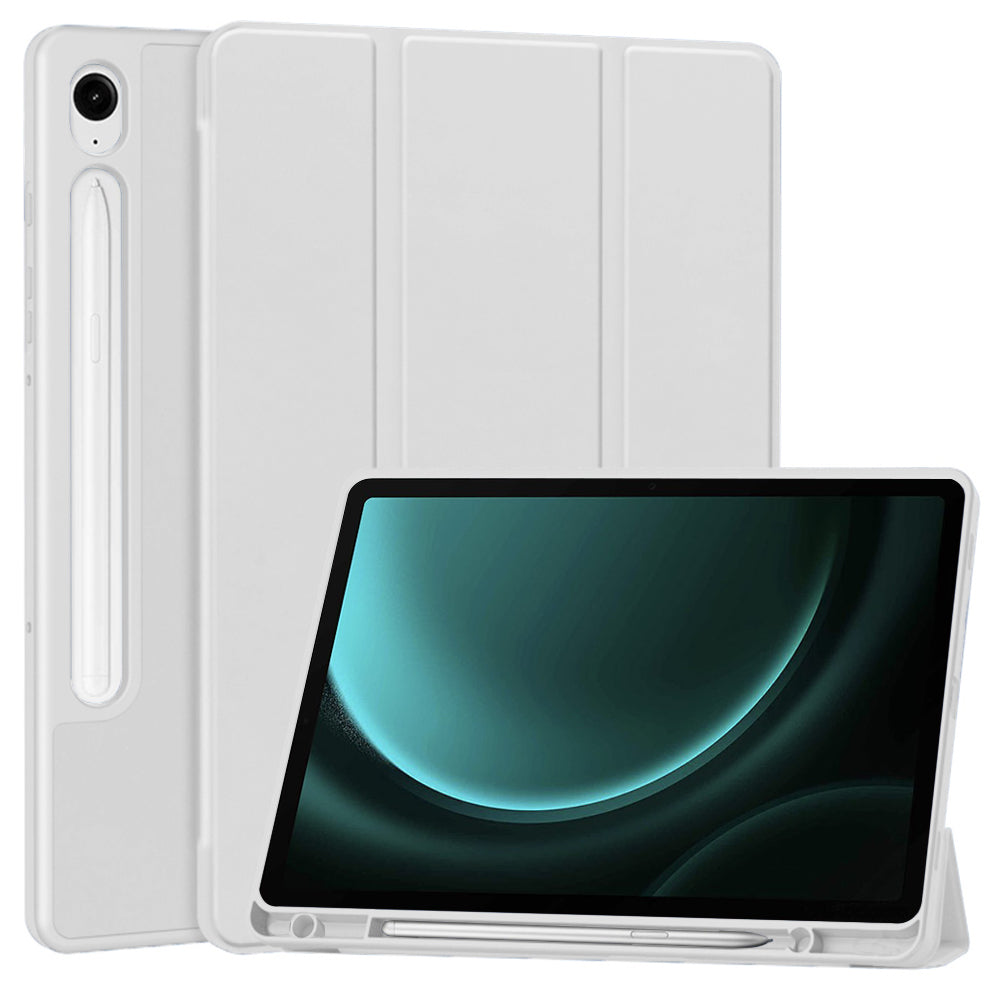 Husa de protectie pentru tableta Techsuit Flex Trifold compatibila cu Samsung Galaxy Tab S9 FE, gri, TPU