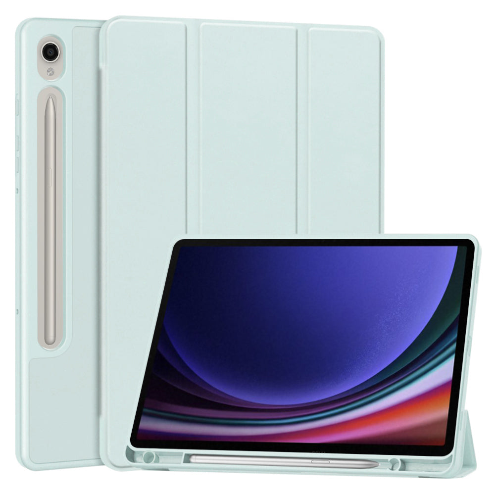 Husa de protectie pentru tableta Techsuit Flex Trifold compatibila cu Samsung Galaxy Tab S9, bleu, TPU