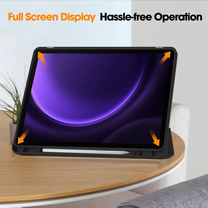 Husa de protectie pentru tableta Techsuit Flex Trifold compatibila cu Samsung Galaxy Tab S9, gri, TPU