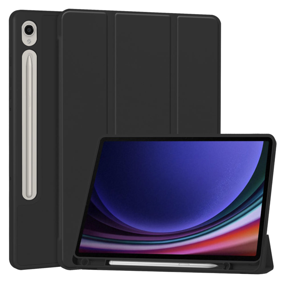 Husa de protectie pentru tableta Techsuit Flex Trifold compatibila cu Samsung Galaxy Tab S9, negru, TPU