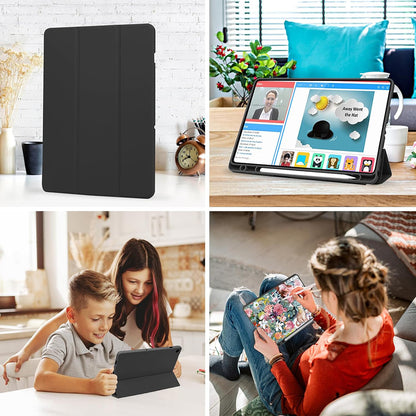 Husa de protectie pentru tableta Techsuit Flex Trifold compatibila cu Samsung Galaxy Tab A9 Plus, verde deschis, TPU