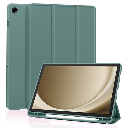Husa de protectie pentru tableta Techsuit Flex Trifold compatibila cu Samsung Galaxy Tab A9 Plus, verde inchis, TPU