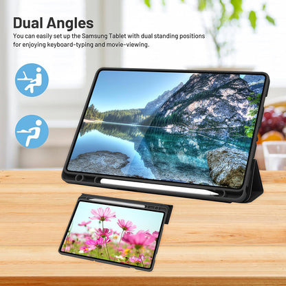 Husa de protectie pentru tableta Techsuit Flex Trifold compatibila cu Samsung Galaxy Tab A9 Plus, mov, TPU
