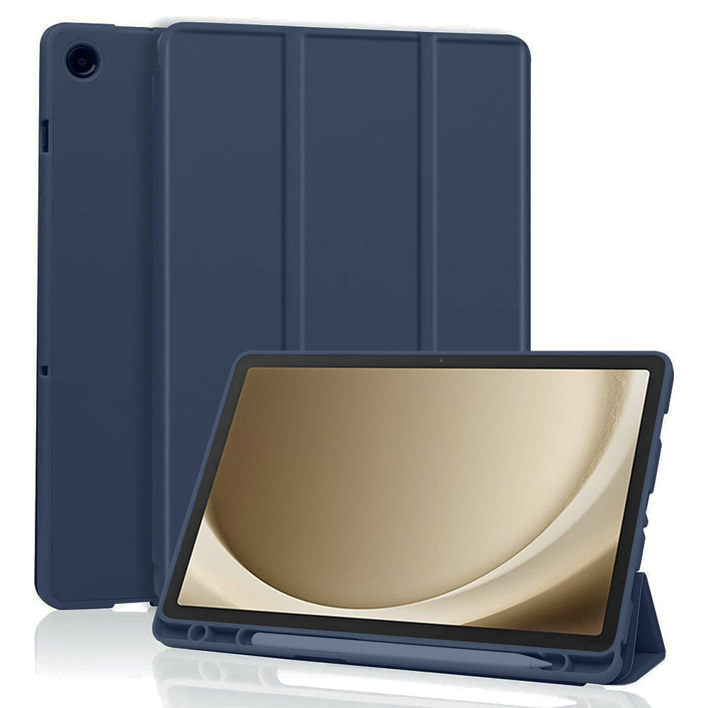Husa de protectie pentru tableta Techsuit Flex Trifold compatibila cu Samsung Galaxy Tab A9 Plus, bleumarin, TPU