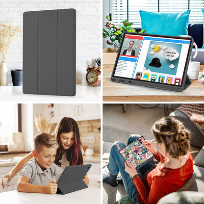 Husa de protectie pentru tableta Techsuit Flex Trifold compatibila cu Samsung Galaxy Tab A8 10.5 (2021), mov, TPU