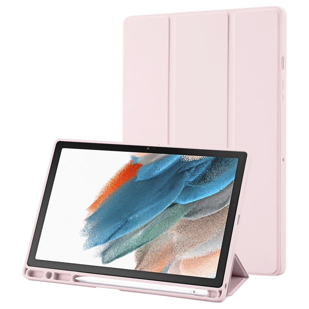 Husa de protectie pentru tableta Techsuit Flex Trifold compatibila cu Samsung Galaxy Tab A8 10.5 (2021), roz, TPU