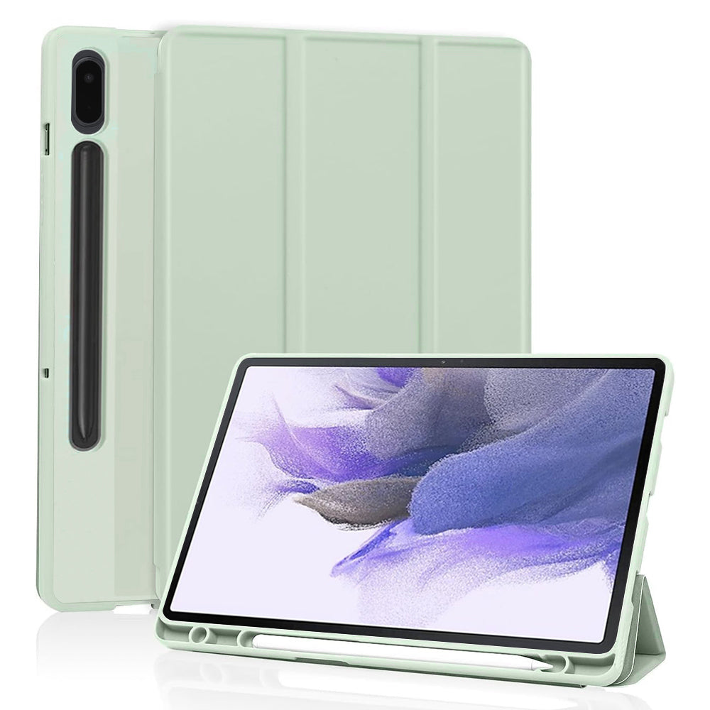 Husa de protectie pentru tableta Techsuit Flex Trifold compatibila cu Samsung Galaxy Tab S7 FE, verde deschis, TPU