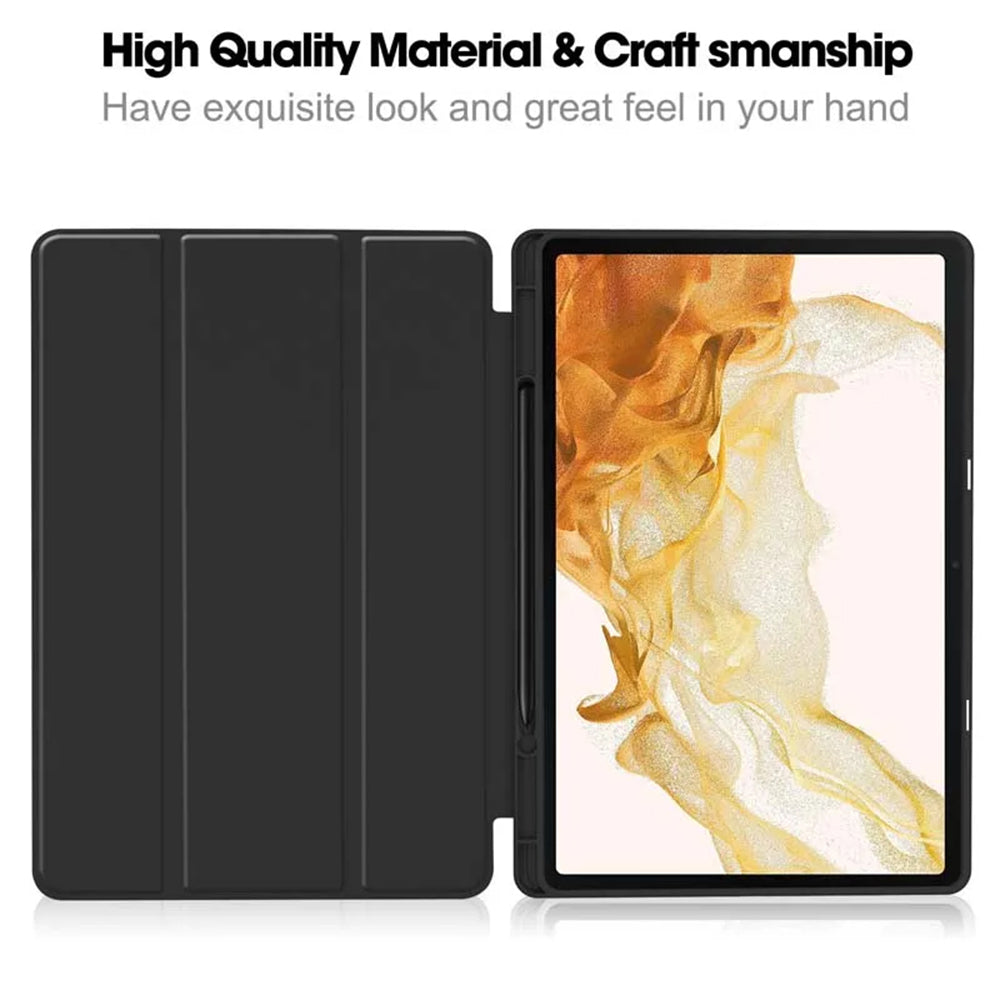 Husa de protectie pentru tableta Techsuit Flex Trifold compatibila cu Samsung Galaxy Tab S7 FE, bleumarin, TPU