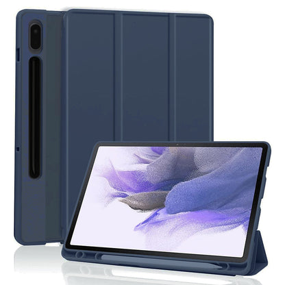 Husa de protectie pentru tableta Techsuit Flex Trifold compatibila cu Samsung Galaxy Tab S7 FE, bleumarin, TPU