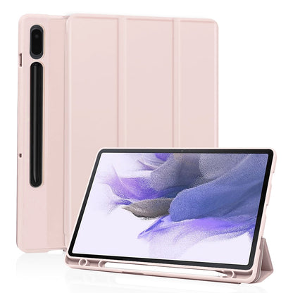 Husa de protectie pentru tableta Techsuit Flex Trifold compatibila cu Samsung Galaxy Tab S7 FE, roz, TPU