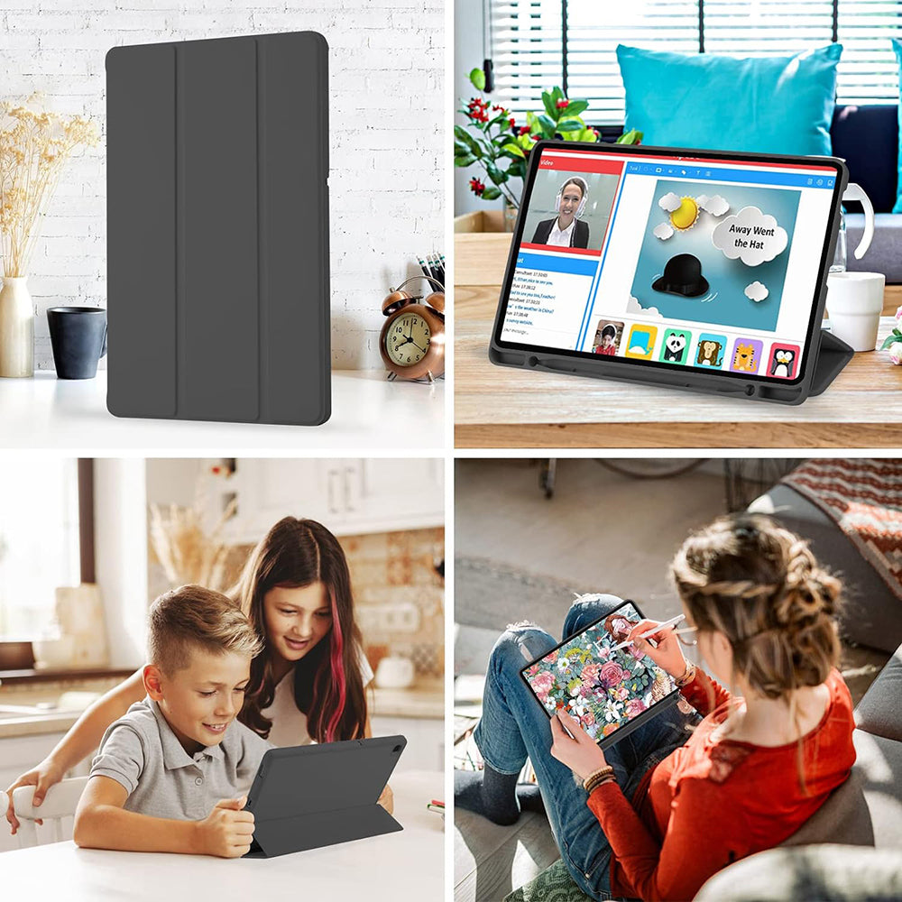 Husa de protectie pentru tableta Techsuit Flex Trifold compatibila cu Samsung Galaxy Tab A7 10.4 2020 T500, bleumarin, TPU