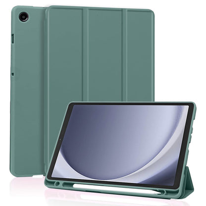 Husa de protectie pentru tableta Techsuit Flex Trifold compatibila cu Samsung Galaxy Tab A9, verde inchis, TPU