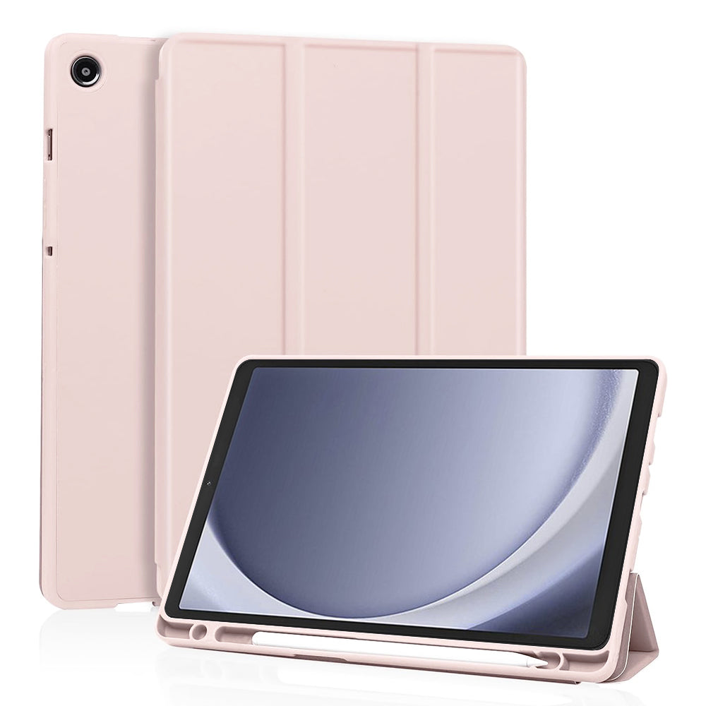 Husa de protectie pentru tableta Techsuit Flex Trifold compatibila cu Samsung Galaxy Tab A9, roz, TPU