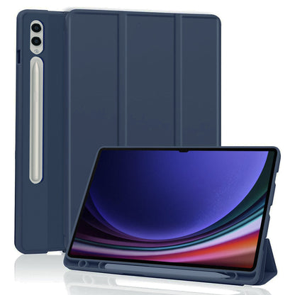 Husa de protectie pentru tableta Techsuit Flex Trifold compatibila cu Samsung Galaxy Tab S10 Ultra, bleumarin, TPU