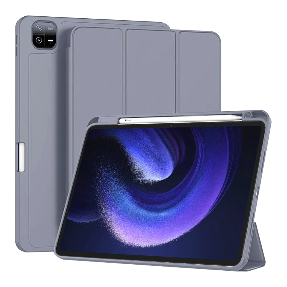 Husa de protectie pentru tableta Techsuit Flex Trifold compatibila cu Xiaomi Pad 6, mov, TPU
