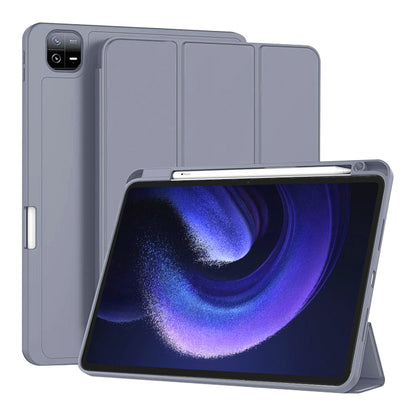 Husa de protectie pentru tableta Techsuit Flex Trifold compatibila cu Xiaomi Pad 6, mov, TPU