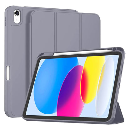 Husa de protectie pentru tableta Techsuit Flex Trifold compatibila cu Apple iPad 10 (2022) 10.9, mov, TPU