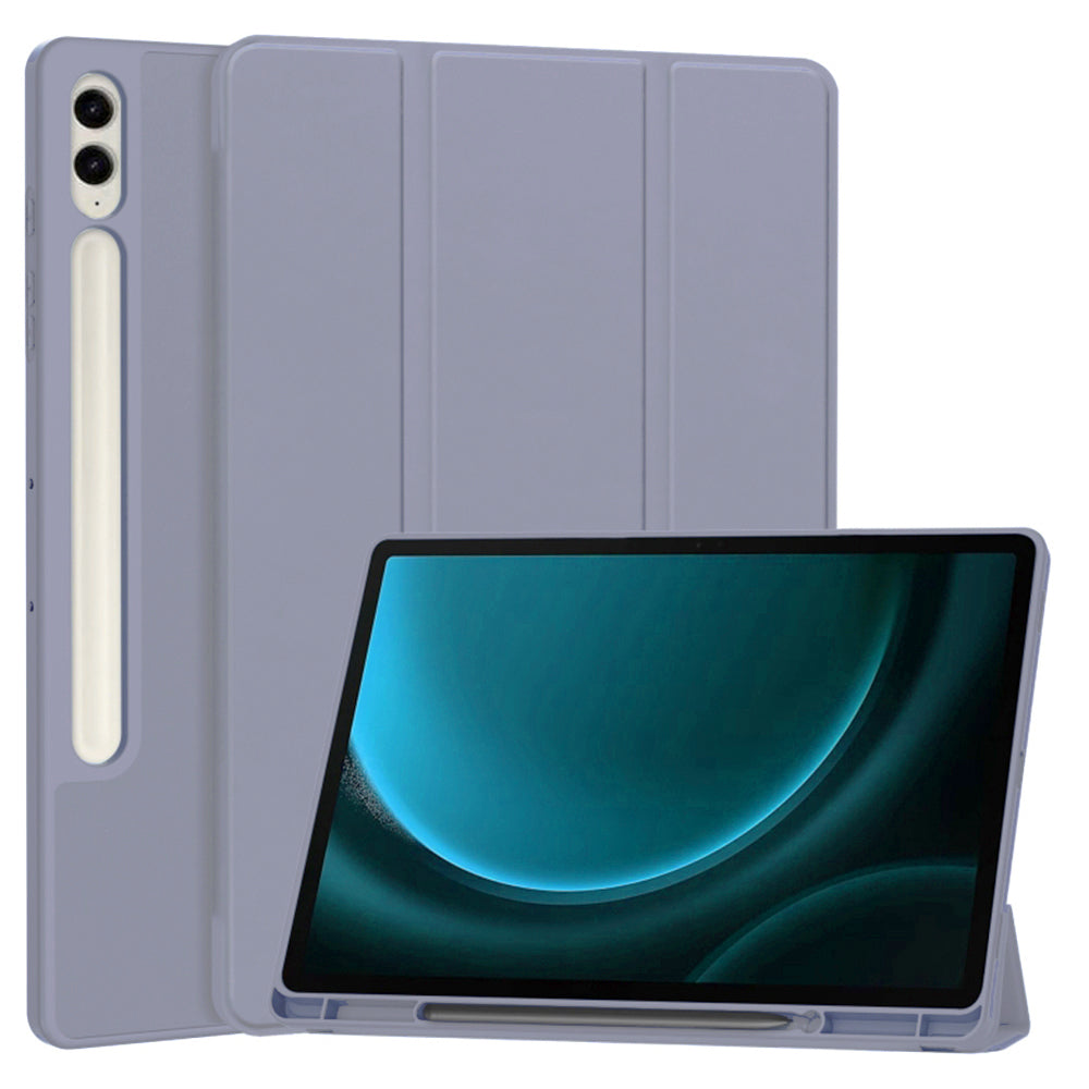 Husa de protectie pentru tableta Techsuit Flex Trifold compatibila cu Samsung Galaxy Tab S9 FE Plus, mov, TPU