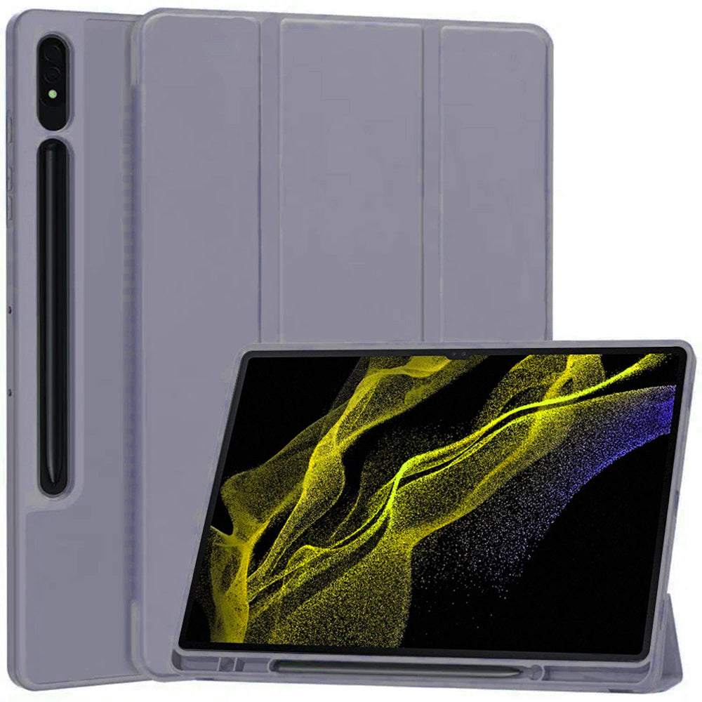 Husa de protectie pentru tableta Techsuit Flex Trifold compatibila cu Samsung Galaxy Tab S8 Ultra, mov, TPU