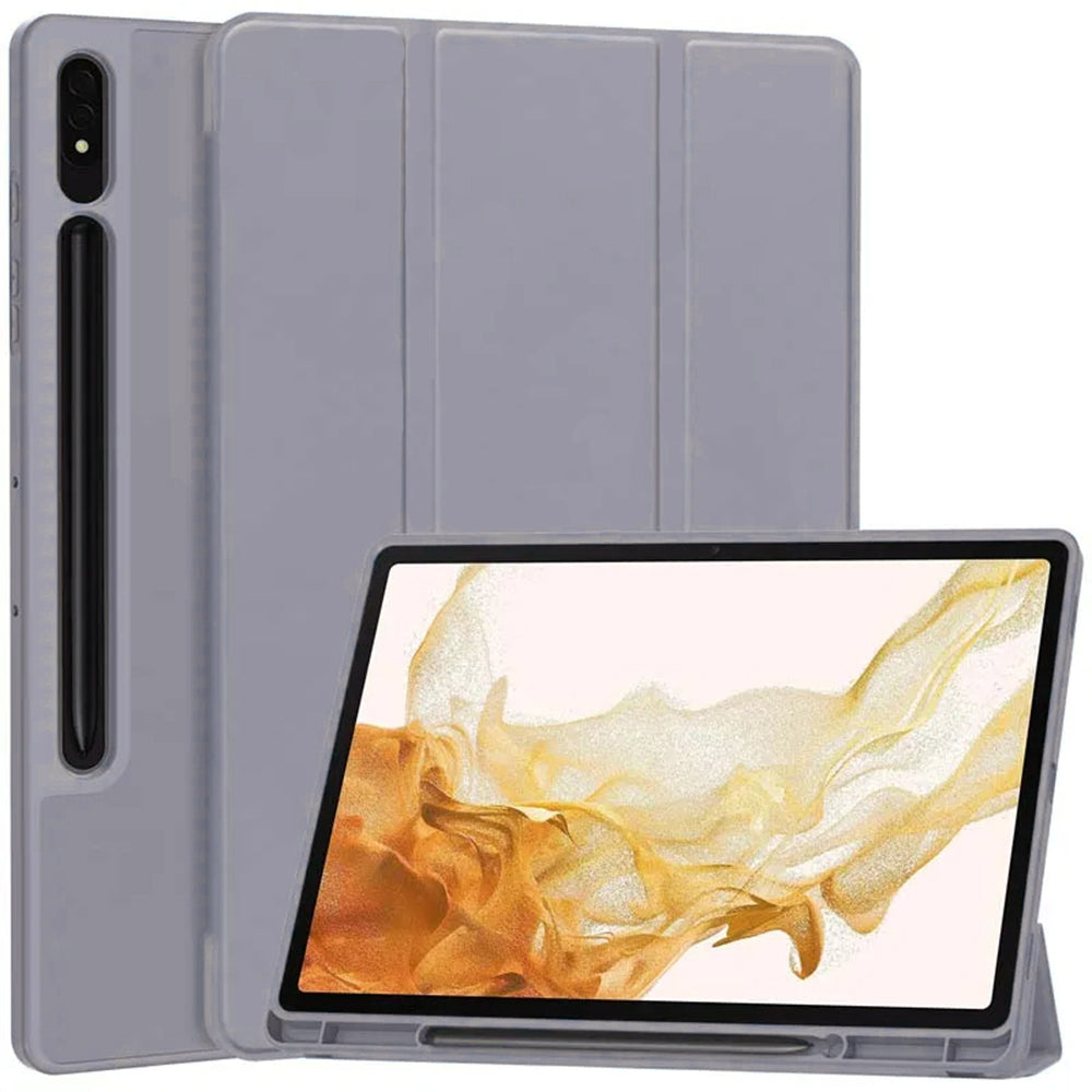 Husa de protectie pentru tableta Techsuit Flex Trifold compatibila cu Samsung Galaxy Tab S8, mov, TPU