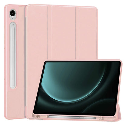 Husa de protectie pentru tableta Techsuit Flex Trifold compatibila cu Samsung Galaxy Tab S9 FE, roz, TPU